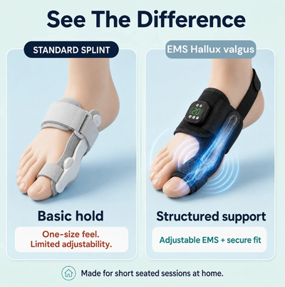 EMS Hallux Valgus Brace · Fifteen minutes a night · Ten modes