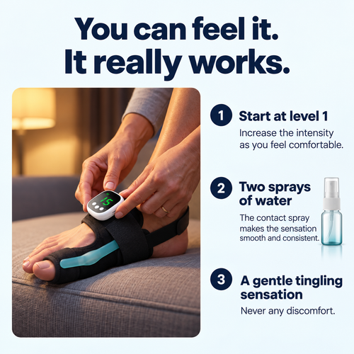 EMS Hallux Valgus Brace · Fifteen minutes a night · Ten modes